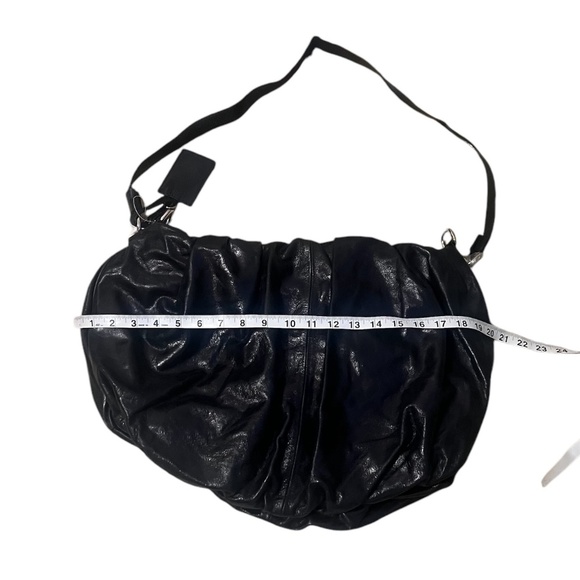 KATE WOOLSTENHULME Concealed Carry Black Leather Shoulder Hobo - Picture 9 of 10